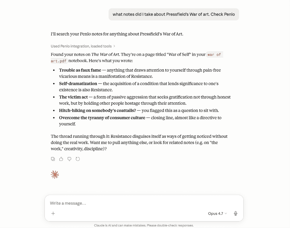Penlo MCP integration