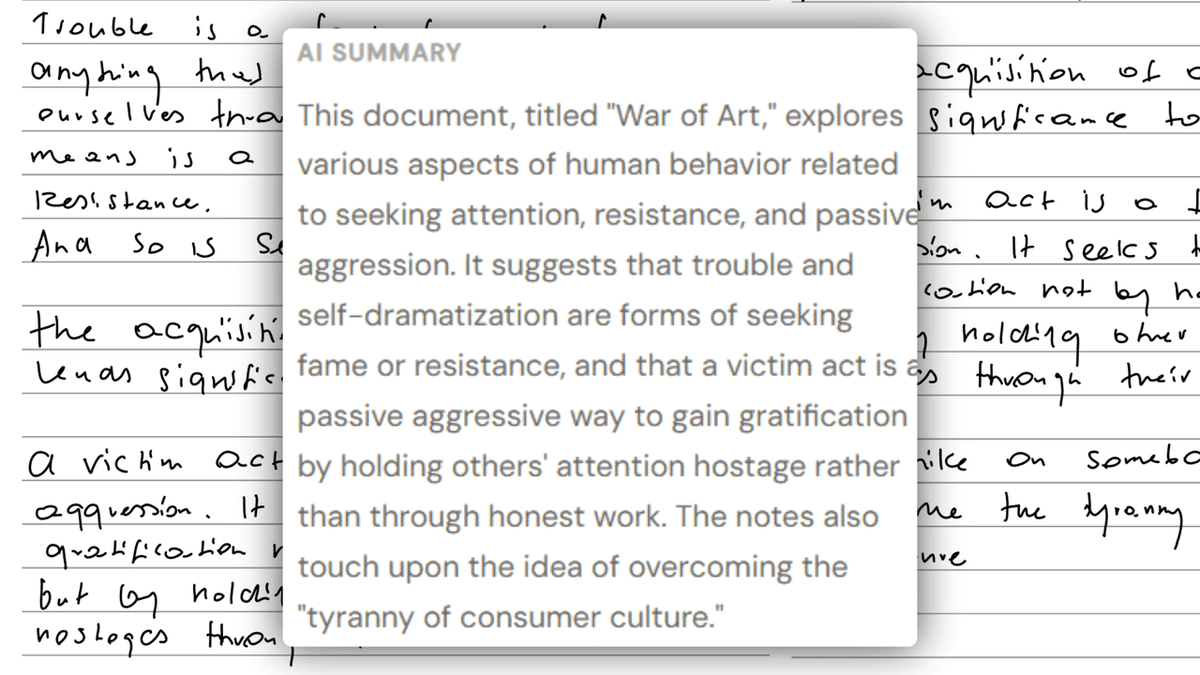 AI summaries and auto-tagging
