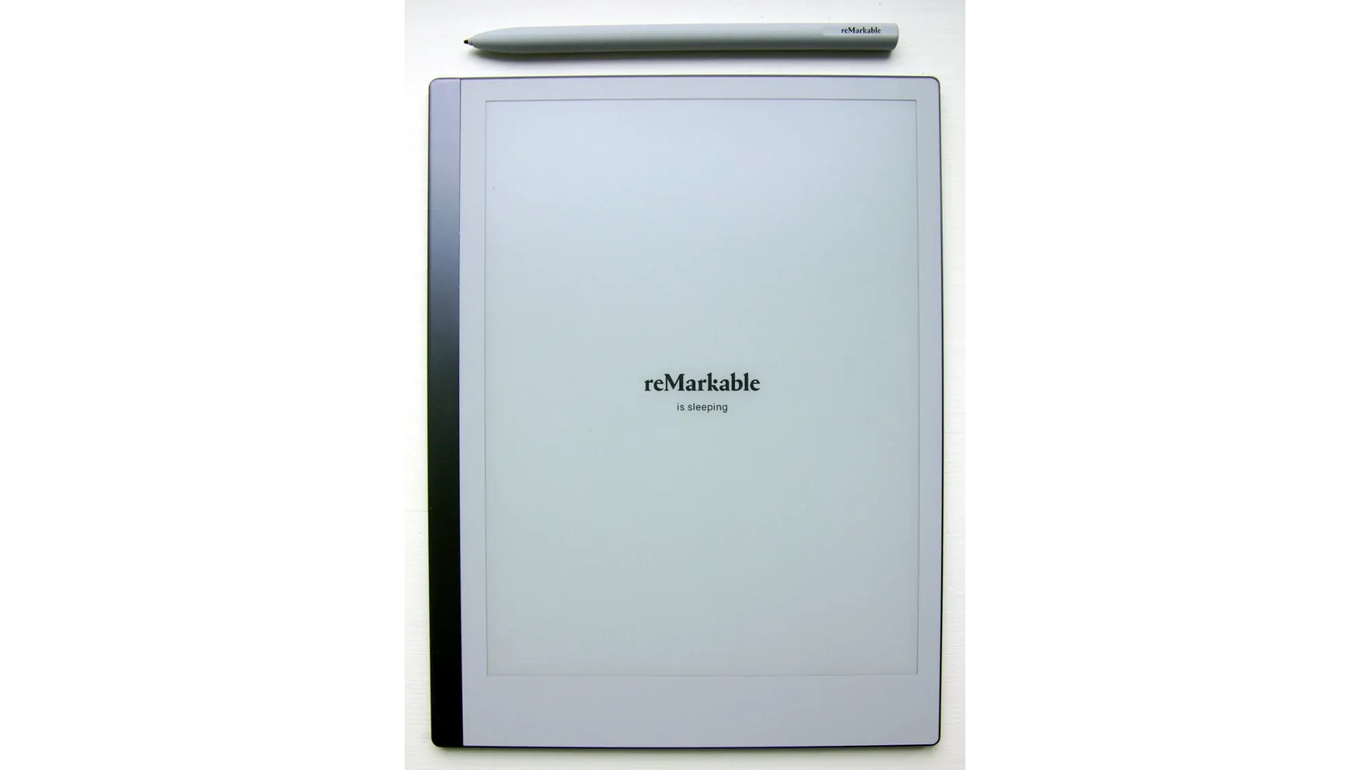 A reMarkable 2 tablet with its Marker pen
