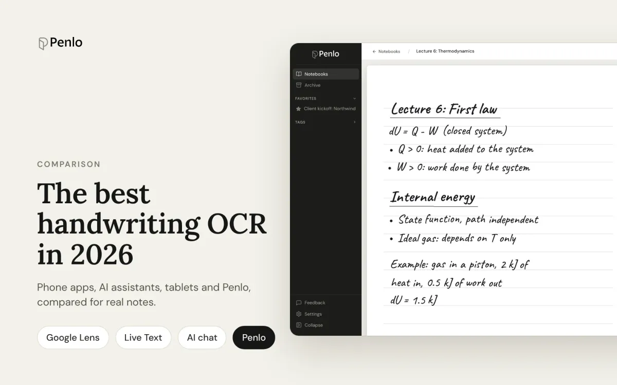 The best handwriting OCR in 2026: what actually works for notes