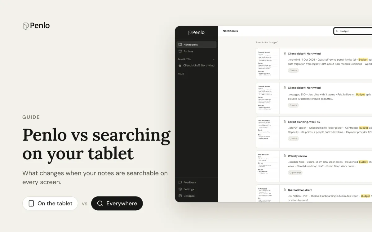 Penlo vs searching on your tablet