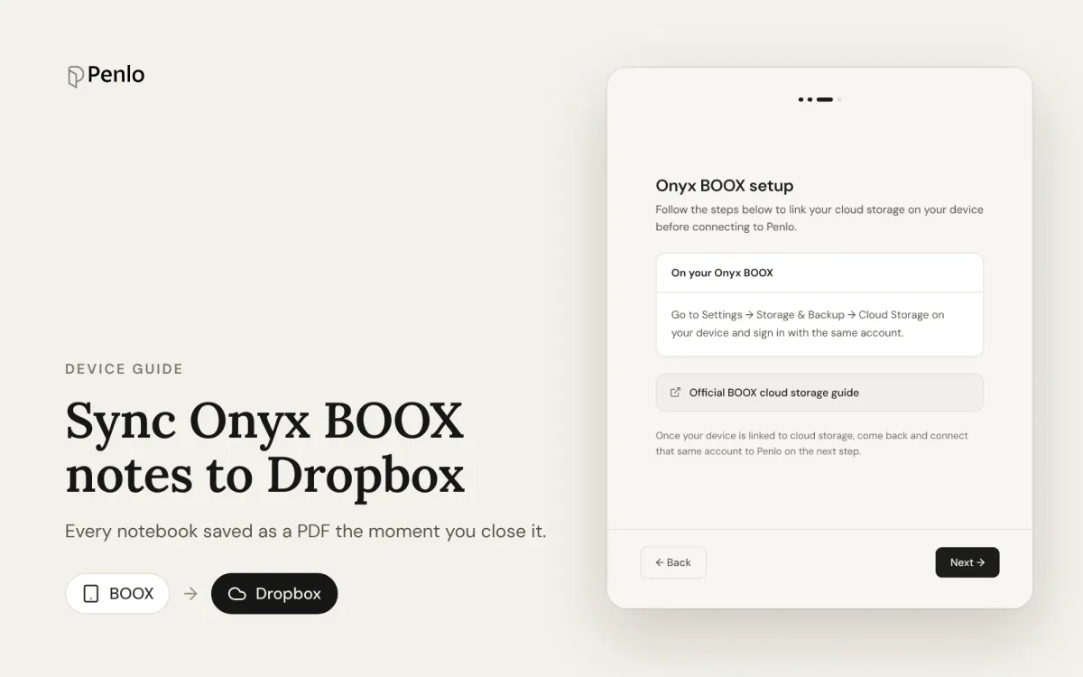 How to sync Onyx BOOX notes to Dropbox automatically