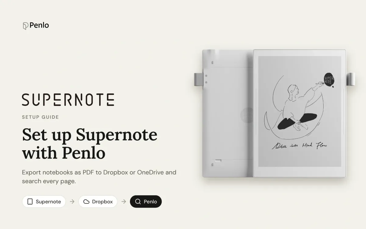 How to set up Supernote with Penlo