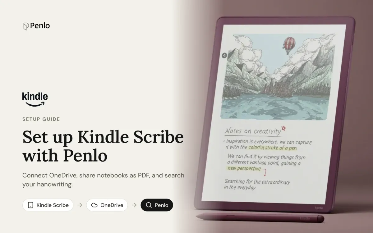 How to set up Kindle Scribe with Penlo