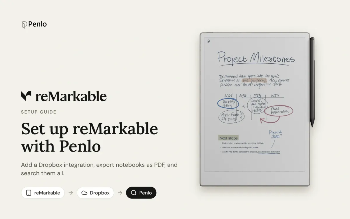 How to set up reMarkable with Penlo